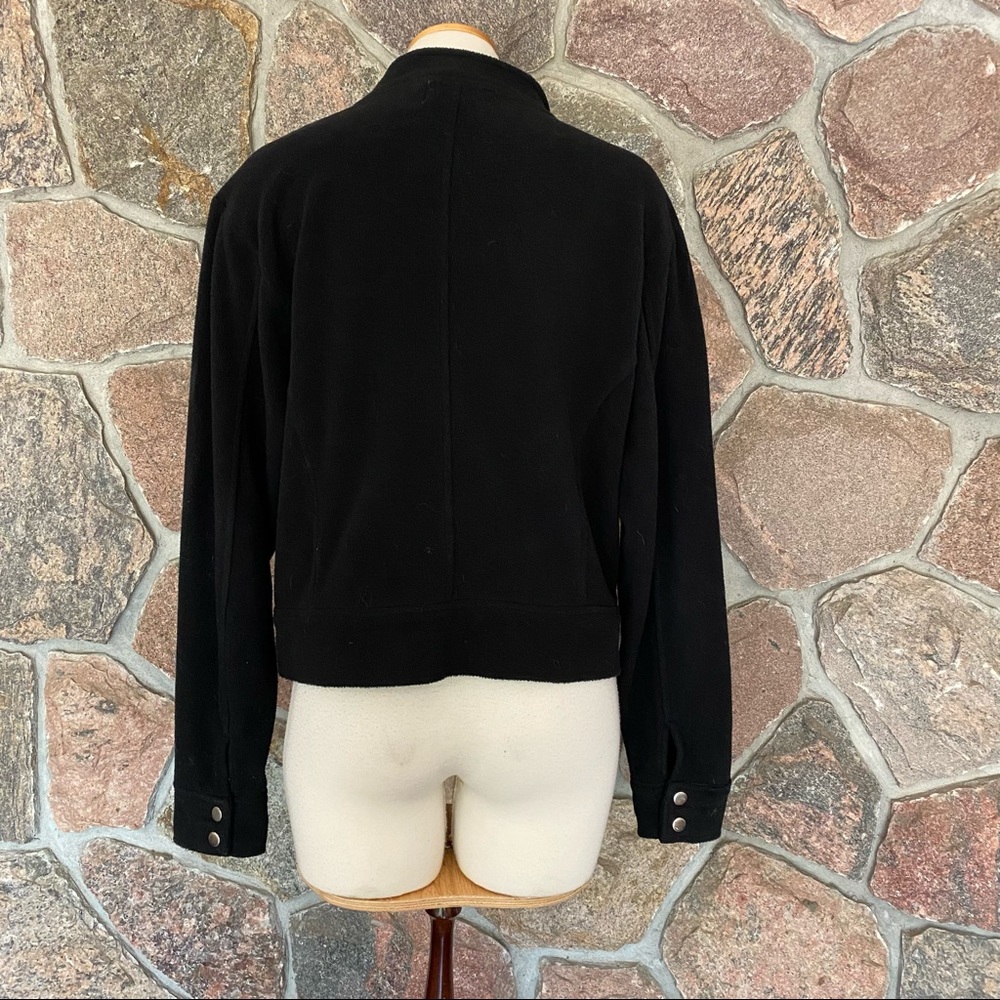 Black Fleece Bomber Jacket - Picture 3 of 5